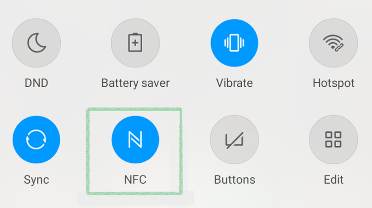 Включите NFC на вашем телефоне